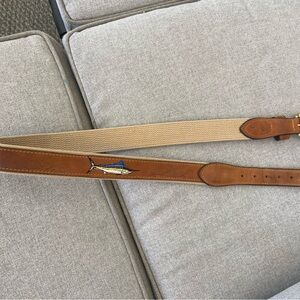 ZEP-PRO Brown Leather Belt  with fish Stitching size 32